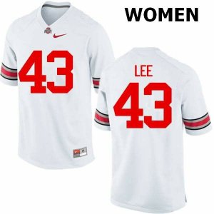 Women's Ohio State Buckeyes #43 Darron Lee White Nike NCAA College Football Jersey Athletic OGF8844LM